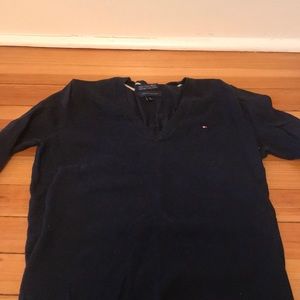 v-neck tommy hilfiger sweater in navy